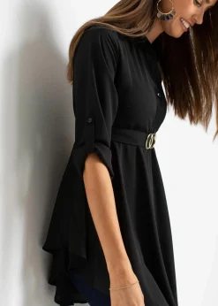 bonprix Bekleidung·Jacken & Mäntel|Nachhaltigere Materialien^Longbluse schwarz