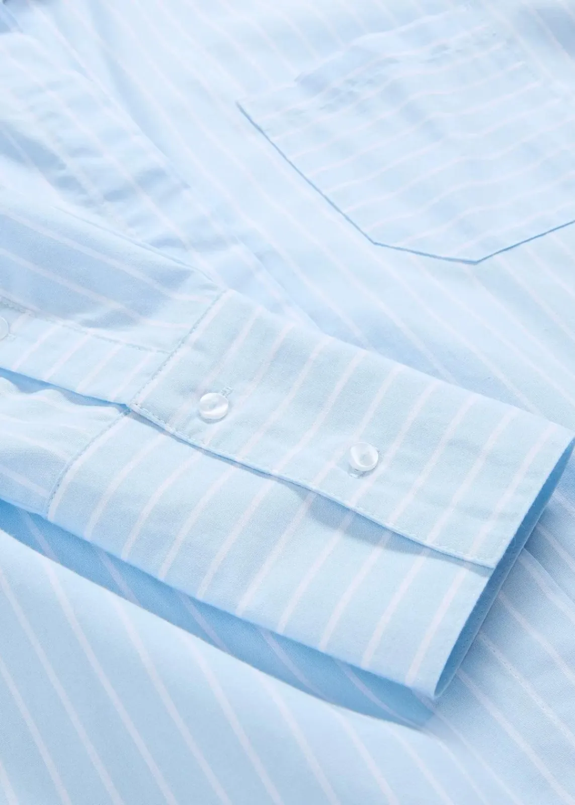 bonprix Blusen & Tuniken|Bekleidung·Jacken & Mäntel^Longbluse aus reiner Baumwolle eisblau/weiß gestreift