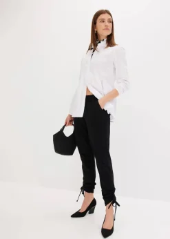 bonprix Bekleidung·Jacken & Mäntel|Blusen & Tuniken^Longbluse aus Baumwoll-Mix weiß