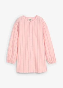 bonprix Bekleidung·Jacken & Mäntel|Blusen & Tuniken^Longbluse aus Baumwollpopeline rosenquarz längs gestreift