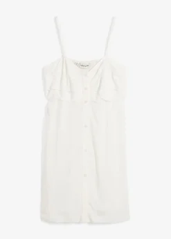 bonprix Bekleidung·Jacken & Mäntel|Blusen & Tuniken^Longbluse aus fließender Viskose wollweiß
