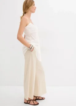 bonprix Bekleidung·Jacken & Mäntel|Blusen & Tuniken^Longbluse aus fließender Viskose wollweiß
