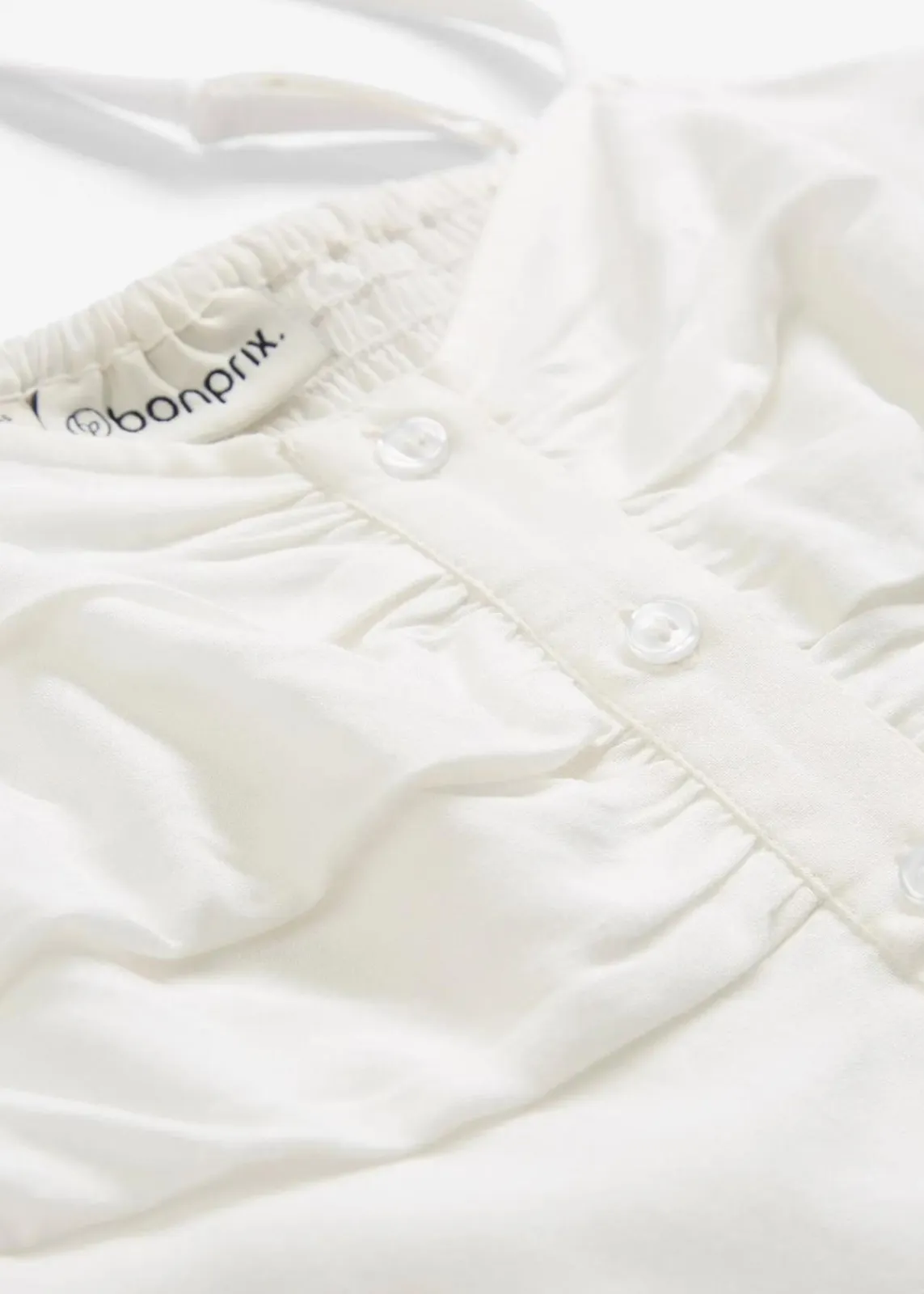 bonprix Bekleidung·Jacken & Mäntel|Blusen & Tuniken^Longbluse aus fließender Viskose wollweiß