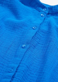 bonprix Blusen & Tuniken|Bekleidung·Jacken & Mäntel^Longbluse aus luftigem Musselin azurblau