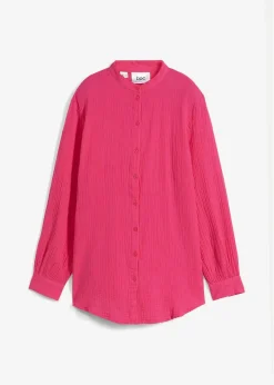 bonprix Blusen & Tuniken|Bekleidung·Jacken & Mäntel^Longbluse aus luftigem Musselin pinklady