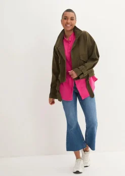 bonprix Blusen & Tuniken|Bekleidung·Jacken & Mäntel^Longbluse aus luftigem Musselin pinklady