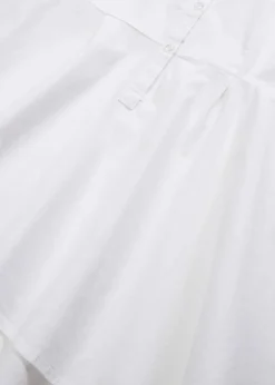 bonprix Blusen & Tuniken|Bekleidung·Jacken & Mäntel^Longbluse mit Volant weiß