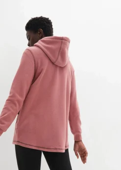 bonprix Jacken & Mäntel|Sweat^Long-Fleecejacke mit Reißverschluss-Taschen softbeere