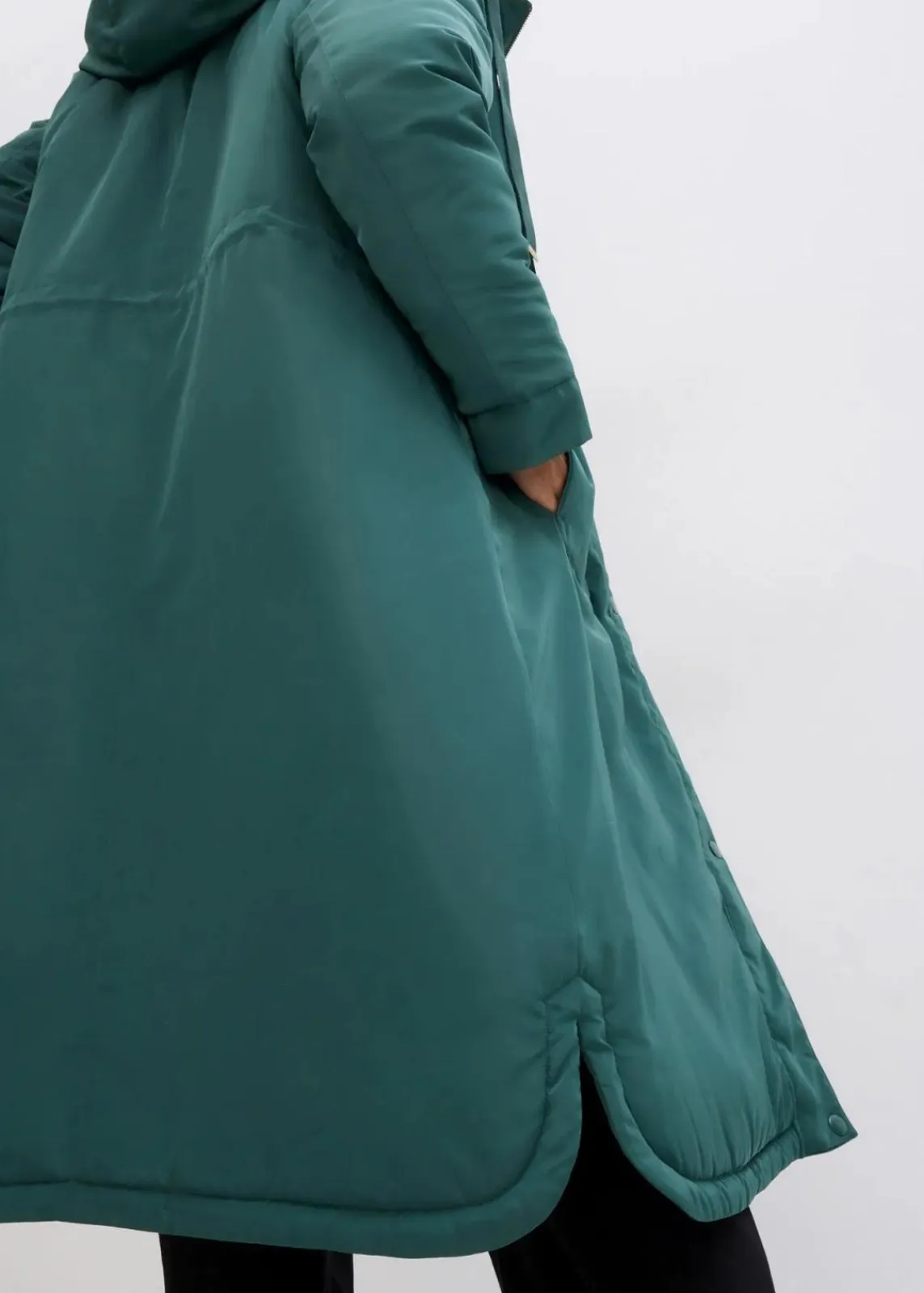 bonprix Nachhaltigere Materialien|Jacken & Mäntel^Long-Parka mattgrün