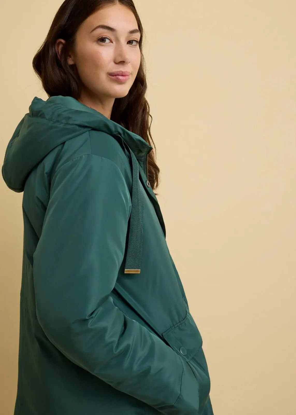 bonprix Nachhaltigere Materialien|Jacken & Mäntel^Long-Parka mattgrün