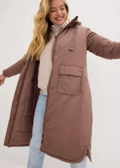bonprix Nachhaltigere Materialien|Jacken & Mäntel^Long-Parka matt braun
