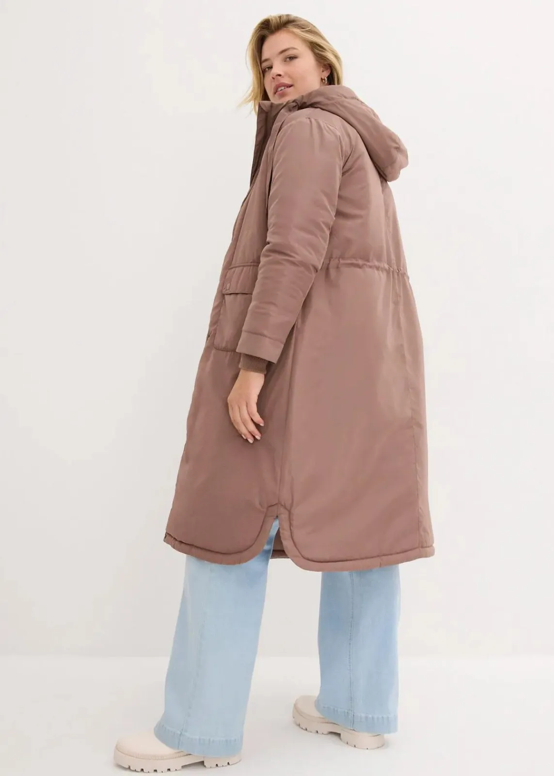 bonprix Nachhaltigere Materialien|Jacken & Mäntel^Long-Parka matt braun