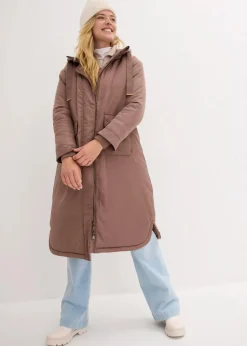 bonprix Nachhaltigere Materialien|Jacken & Mäntel^Long-Parka matt braun