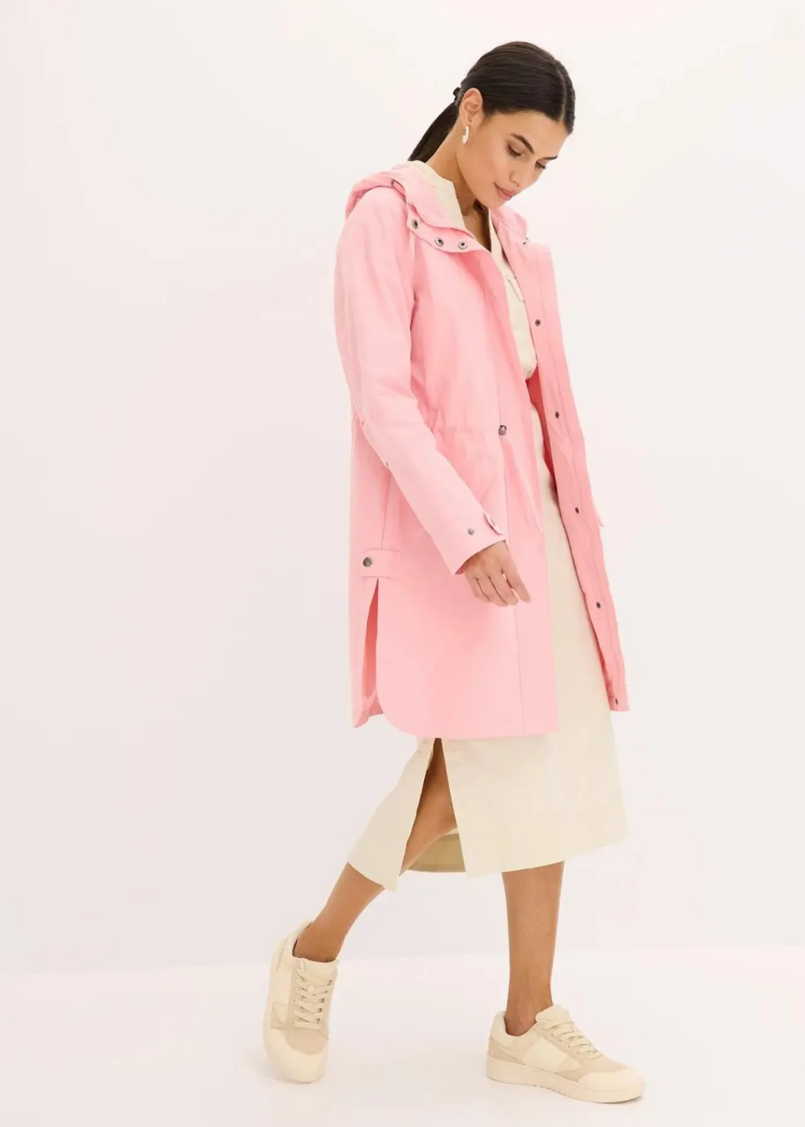 bonprix Jacken & Mäntel^Long-Parka mit Kapuze softrosa