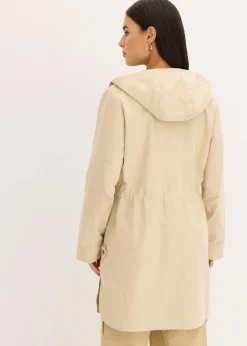 bonprix Jacken & Mäntel^Long-Parka mit Kapuze beige