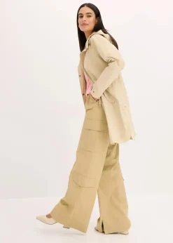 bonprix Jacken & Mäntel^Long-Parka mit Kapuze beige