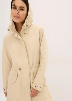 bonprix Jacken & Mäntel^Long-Parka mit Kapuze beige