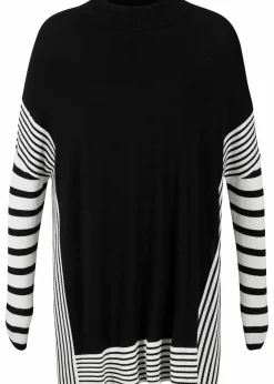 bonprix Bekleidung·Umstandsmode|Bekleidung·Jeans^Longpullover schwarz/wollweiß
