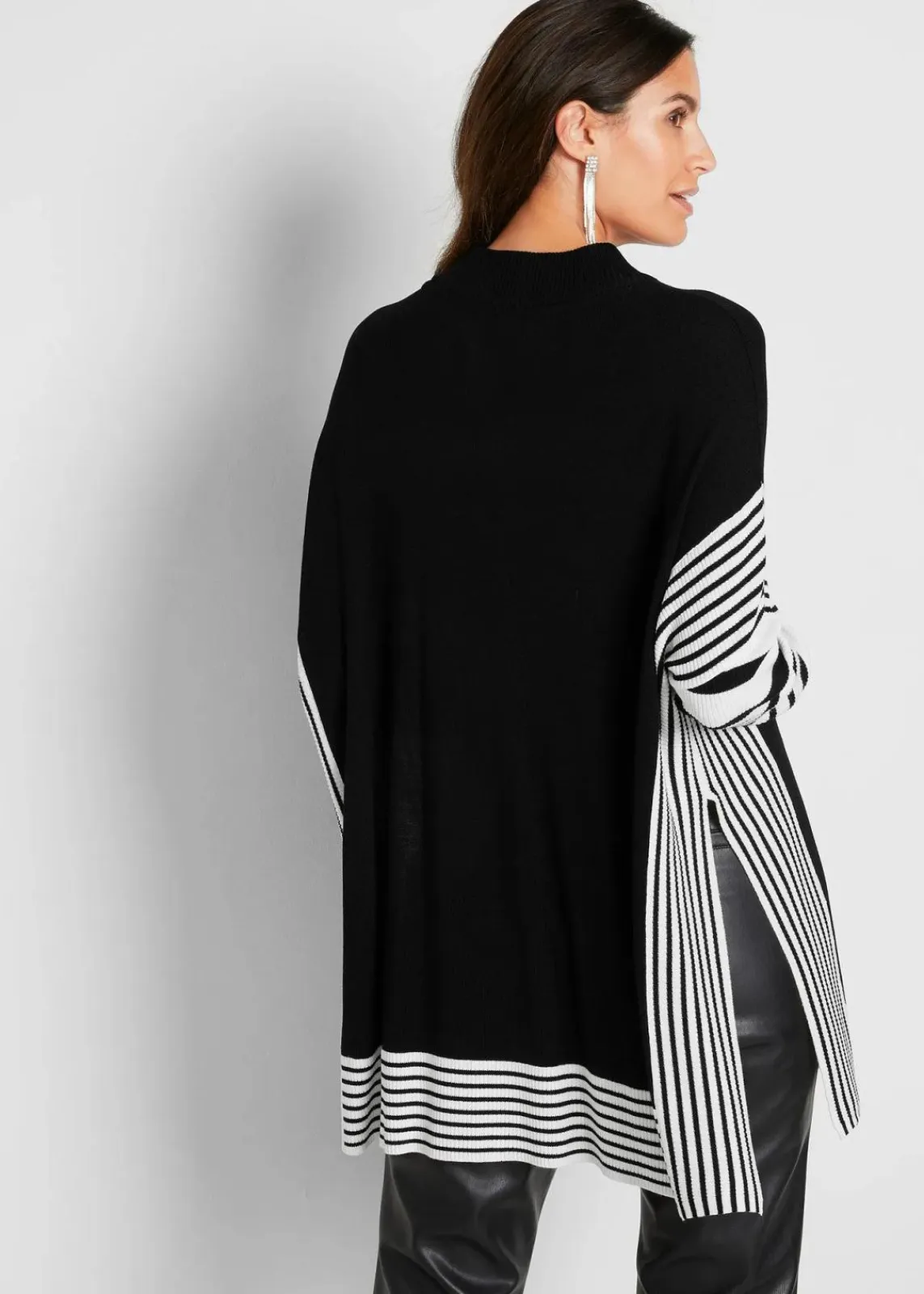 bonprix Bekleidung·Umstandsmode|Bekleidung·Jeans^Longpullover schwarz/wollweiß