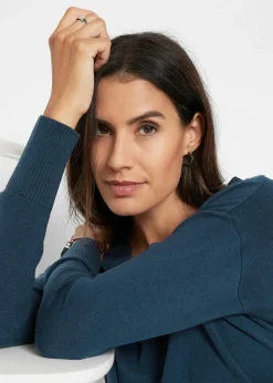 bonprix Pullover & Strickjacken|Bekleidung·Jeans^Long-Pullover dunkelblau