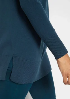 bonprix Pullover & Strickjacken|Bekleidung·Jeans^Long-Pullover dunkelblau
