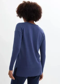 bonprix Bekleidung·Umstandsmode|Strickmode^Long-Pullover indigo