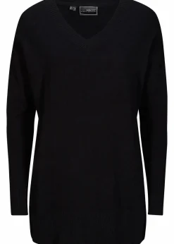 bonprix Bekleidung·Umstandsmode|Strickmode^Long-Pullover schwarz