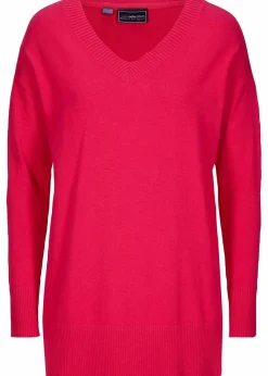 bonprix Pullover & Strickjacken|Bekleidung·Jeans^Long-Pullover granatrot