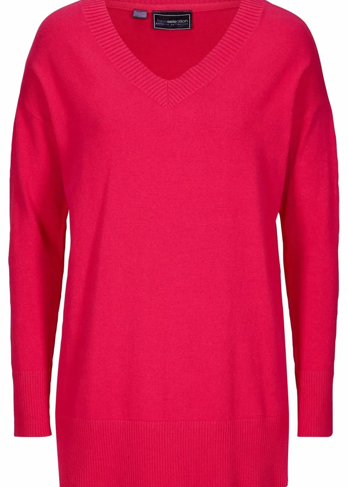 bonprix Pullover & Strickjacken|Bekleidung·Jeans^Long-Pullover granatrot