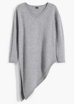 bonprix Bekleidung·Umstandsmode|Bekleidung·Jeans^Long-Pullover hellgrau meliert
