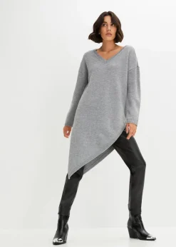 bonprix Bekleidung·Umstandsmode|Bekleidung·Jeans^Long-Pullover hellgrau meliert