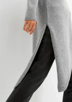 bonprix Bekleidung·Umstandsmode|Bekleidung·Jeans^Long-Pullover hellgrau meliert