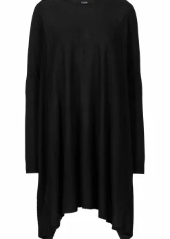 bonprix Bekleidung·Umstandsmode|Strickmode^Long-Pullover aus Viskose-Mix schwarz