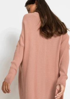 bonprix Bekleidung·Umstandsmode|Bekleidung·Jeans^Long-Pullover aus Viskose-Mix vintagerosa meliert