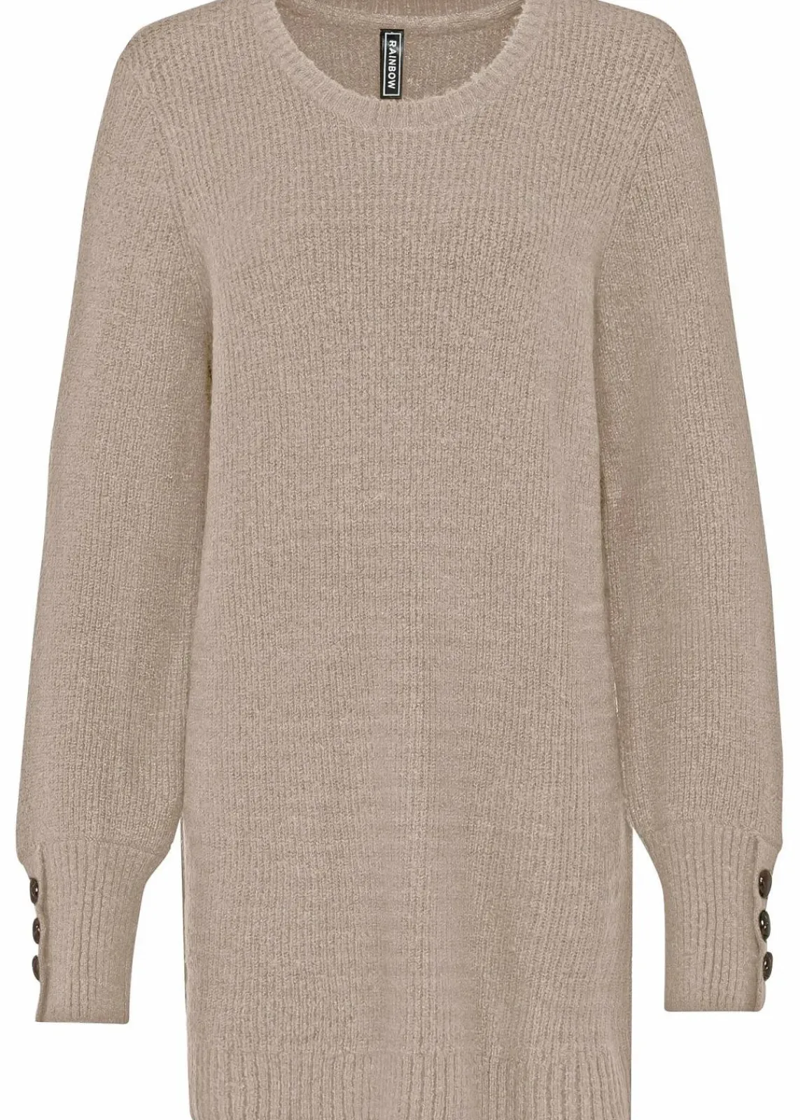 bonprix Bekleidung·Umstandsmode|Strickmode^Longpullover mit Knöpfen beige