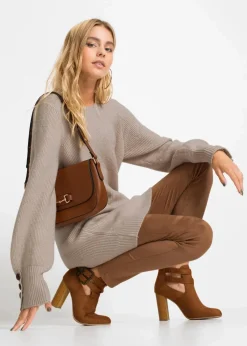 bonprix Bekleidung·Umstandsmode|Strickmode^Longpullover mit Knöpfen beige