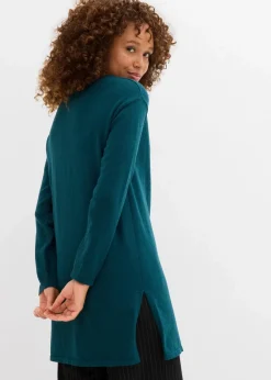 bonprix Bekleidung·Umstandsmode|Bekleidung·Röcke^Longpullover mit recycelter Baumwolle grün