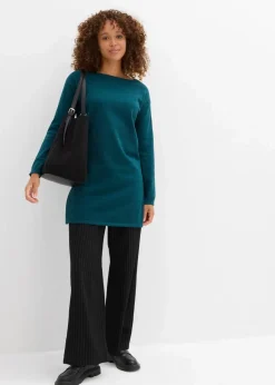 bonprix Bekleidung·Umstandsmode|Bekleidung·Röcke^Longpullover mit recycelter Baumwolle grün