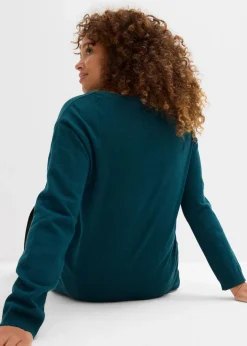 bonprix Bekleidung·Umstandsmode|Bekleidung·Röcke^Longpullover mit recycelter Baumwolle grün