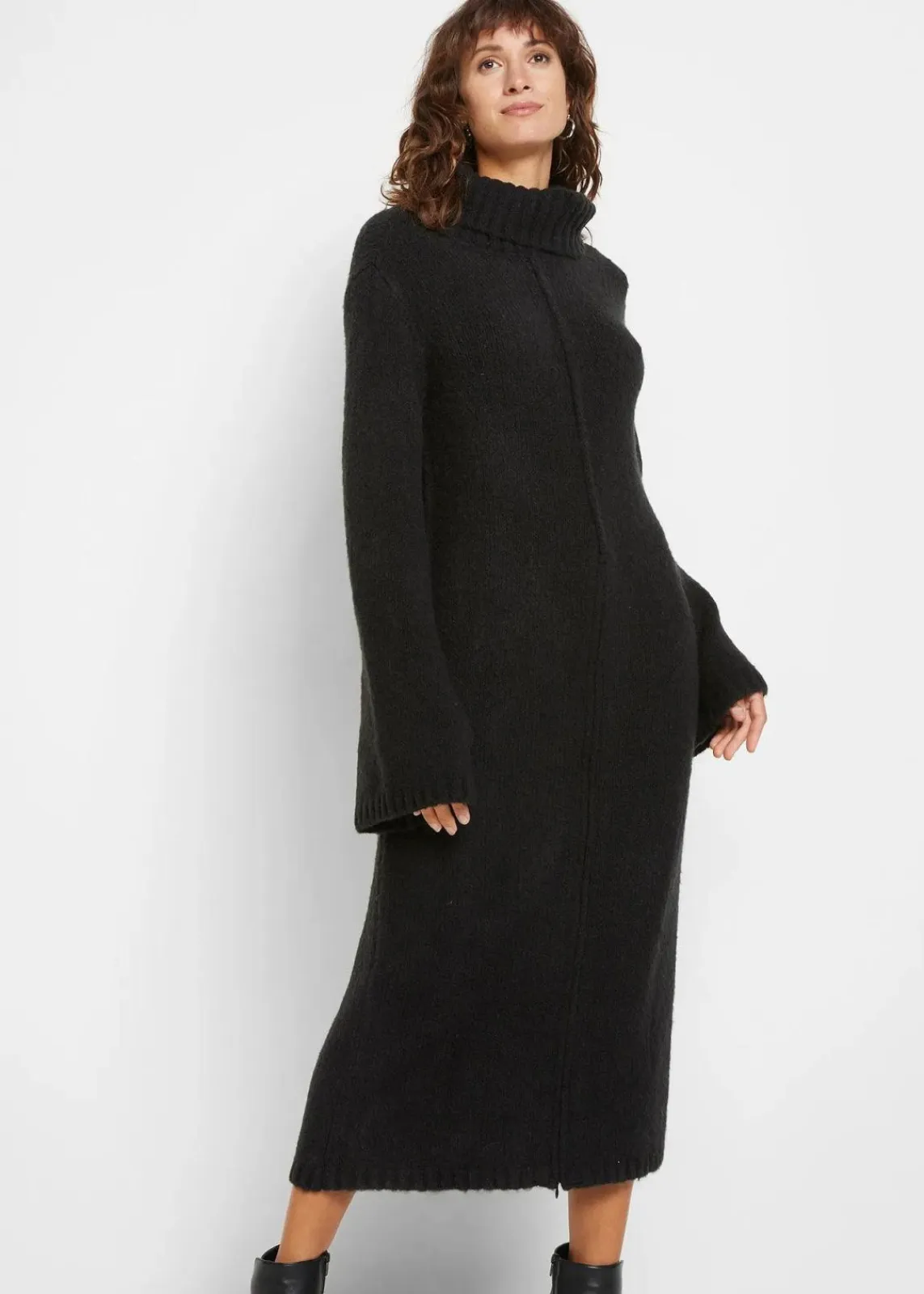 bonprix Bekleidung·Umstandsmode|Bekleidung·Jeans^Long-Rollkragenpullover mit Tragevariante schwarz