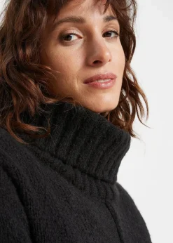 bonprix Bekleidung·Umstandsmode|Bekleidung·Jeans^Long-Rollkragenpullover mit Tragevariante schwarz