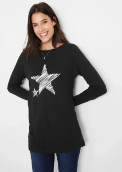 bonprix Shirts & Tops^Longshirt schwarz