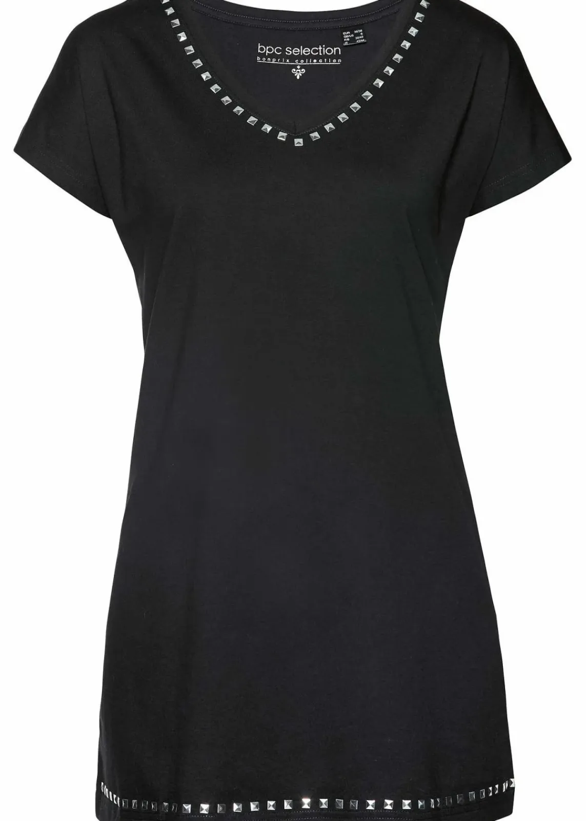 bonprix Shirts & Tops^Longshirt schwarz/silber