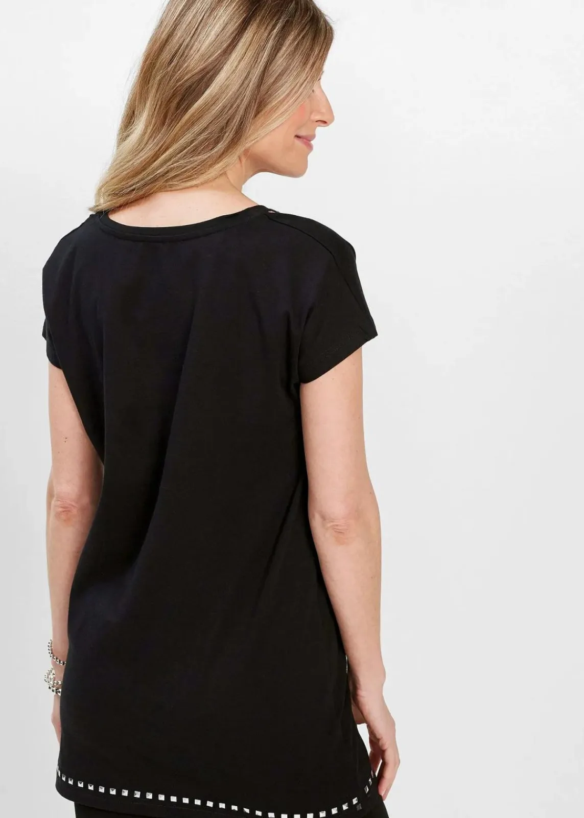 bonprix Shirts & Tops^Longshirt schwarz/silber