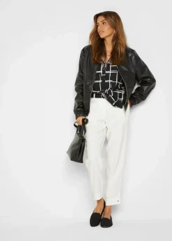 bonprix Shirts & Tops^Longshirt schwarz/weiß