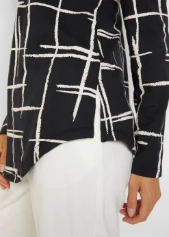 bonprix Shirts & Tops^Longshirt schwarz/weiß