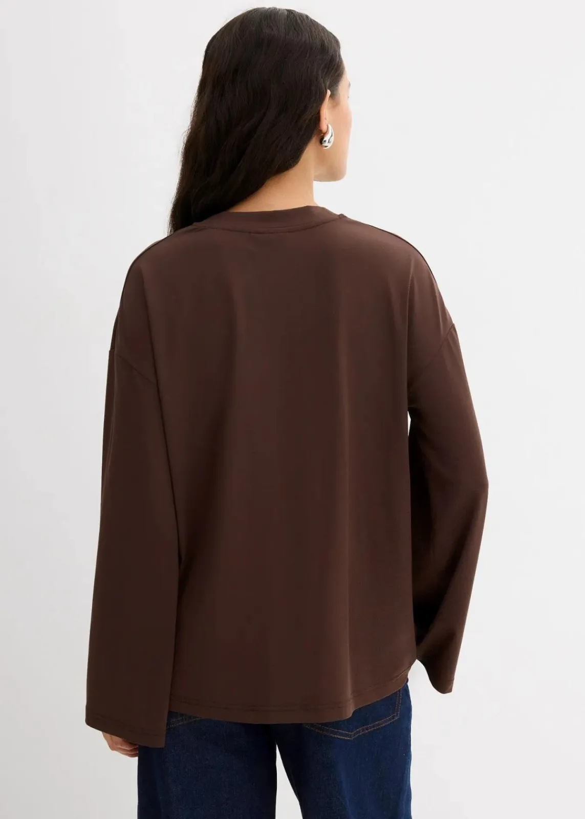 bonprix Shirts & Tops^Longshirt aus fließender Qualität dunkelbraun