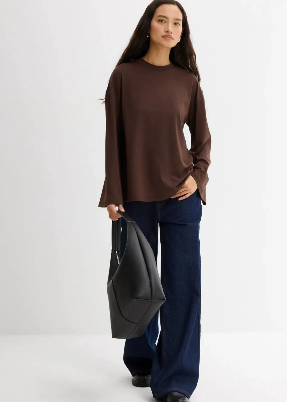 bonprix Shirts & Tops^Longshirt aus fließender Qualität dunkelbraun