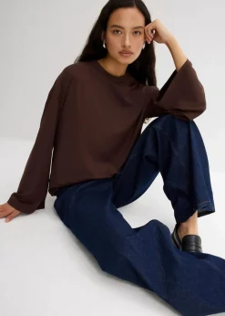 bonprix Shirts & Tops^Longshirt aus fließender Qualität dunkelbraun