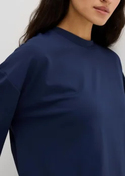 bonprix Shirts & Tops^Longshirt aus fließender Qualität dunkelblau